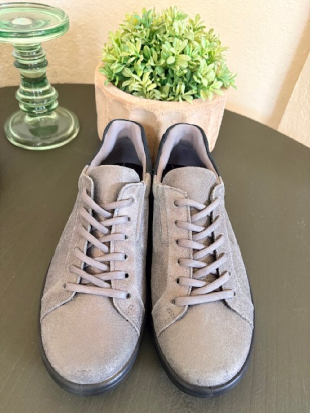 ECCO Soft 7 Women’s Leather Slip-In Sneaker Metallic Size 7-7.5 NEW-Without Box